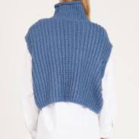 Storets Daisy Turtle Neck Cable Knit Vest S/M - Picture 5 of 16